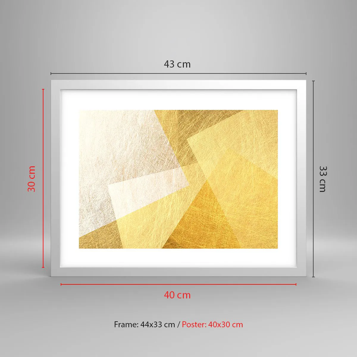 Affisch i vit ram - Geometriskt väder - 40x30 cm