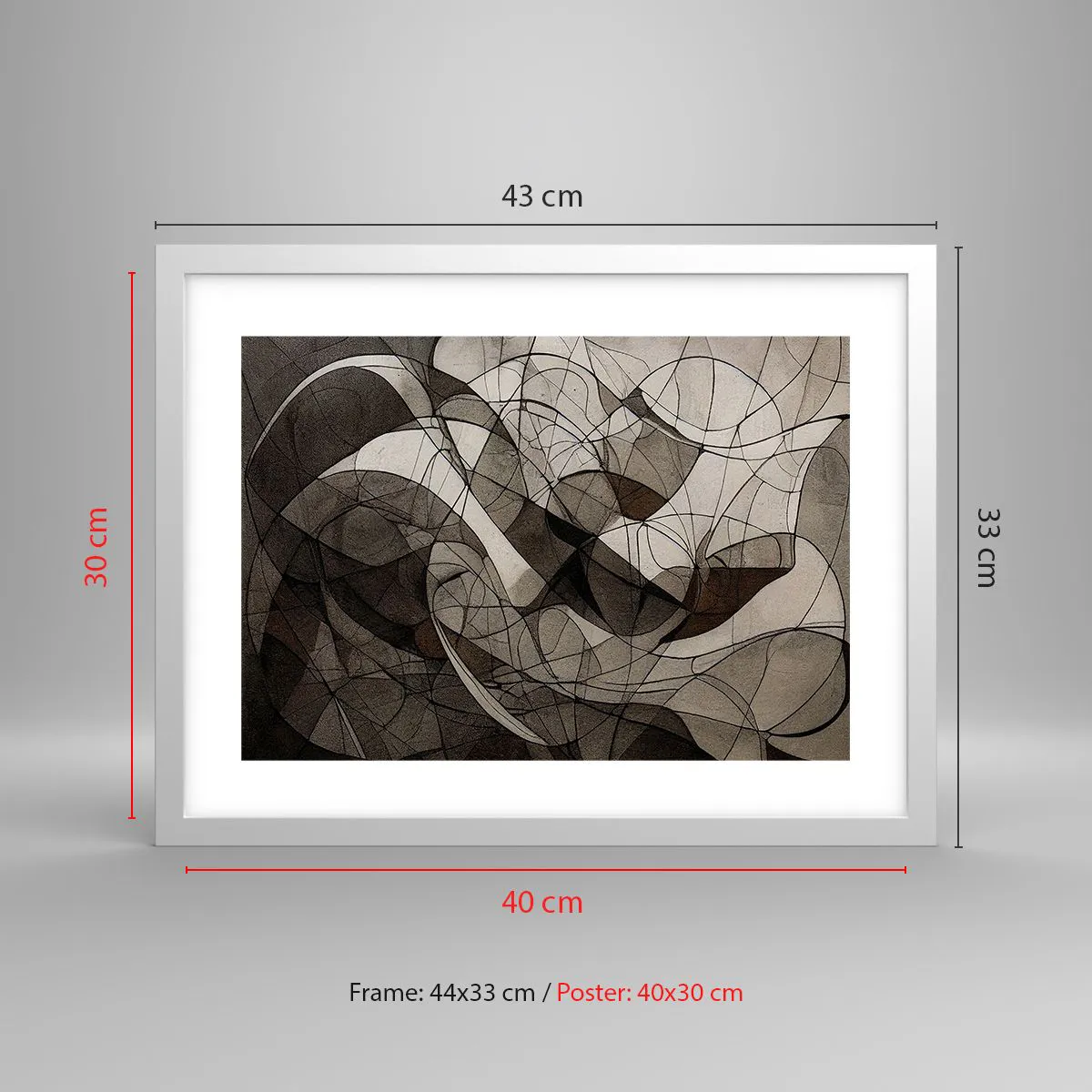 Plagát v bielom ráme - Obeh farieb Zeme - 40x30 cm