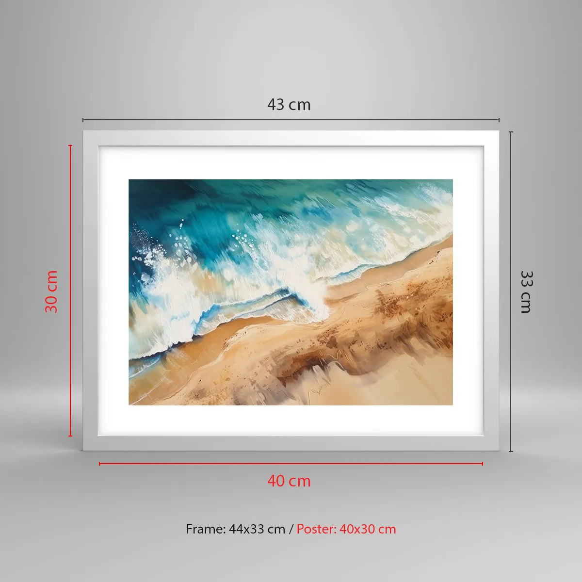 Poszter fekete keretben - Visszatérő hullám - 40x30 cm