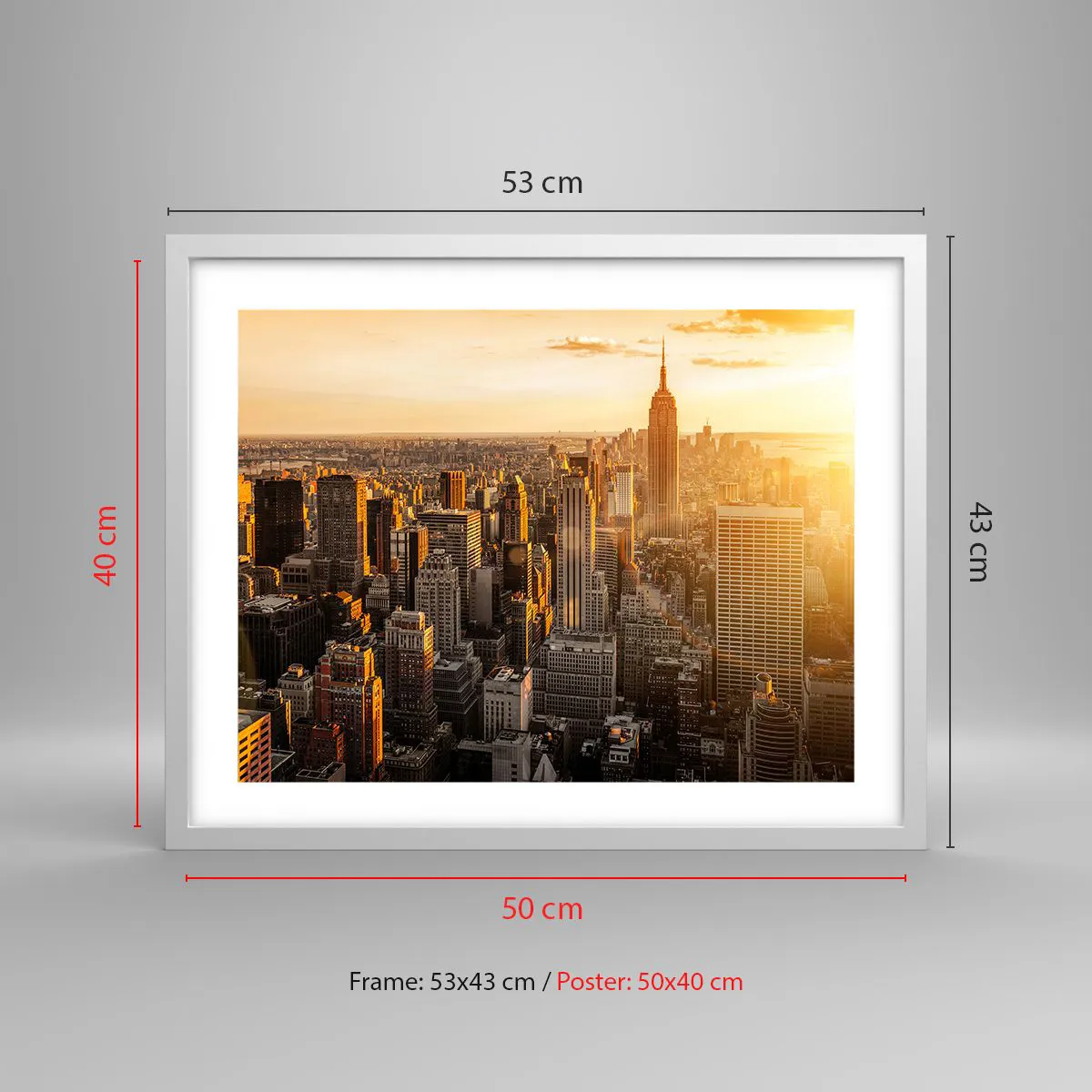 Affisch i vit ram - Växa i solskenet - 50x40 cm