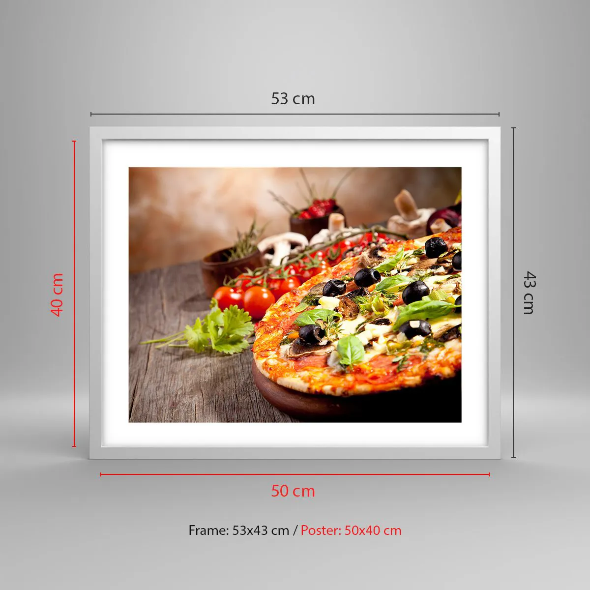 Plakát v bílém rámu - Z telurických složek - 50x40 cm