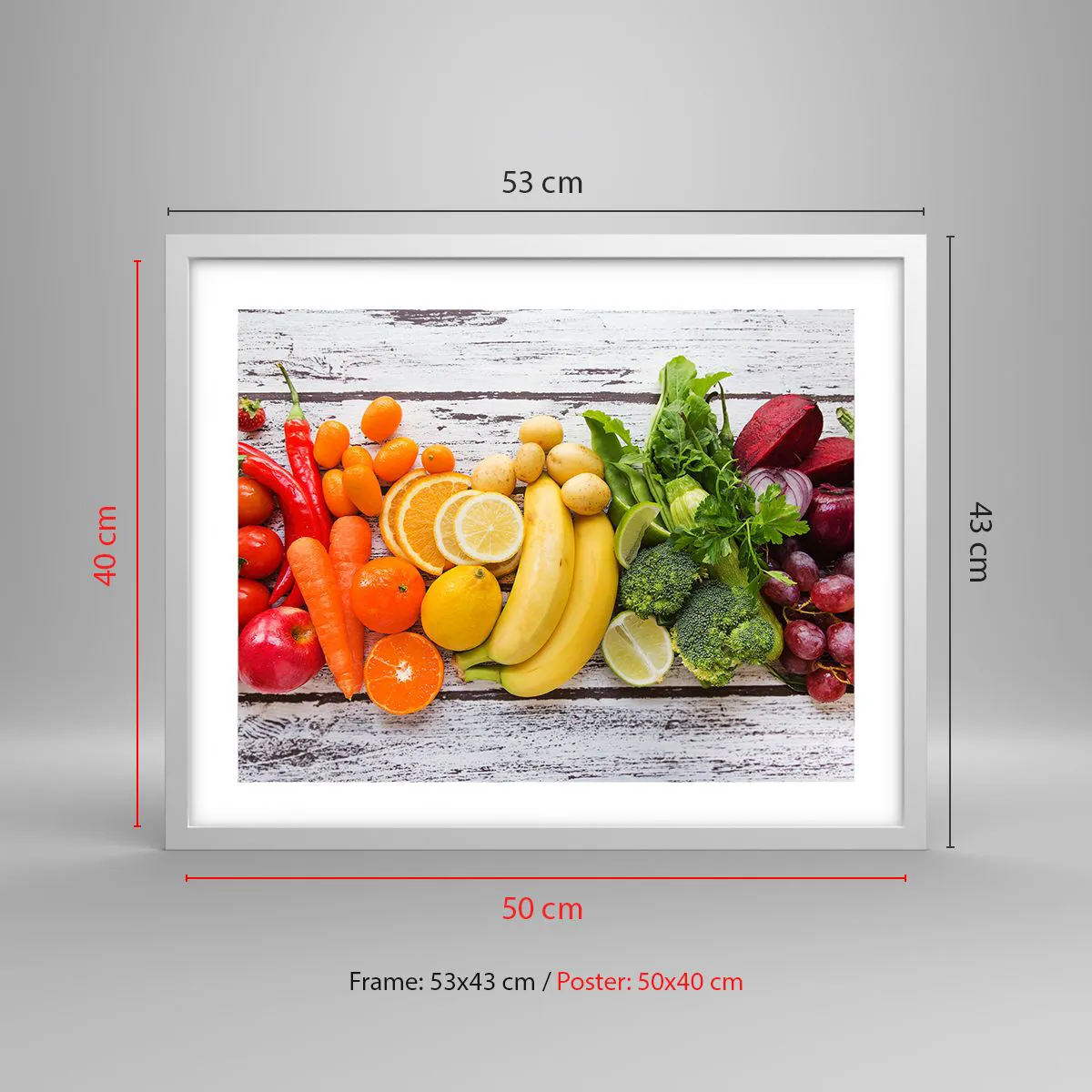 Affiche dans un cadre blanc - Poster - Ce n'est pas suffisant? - 50x40 cm