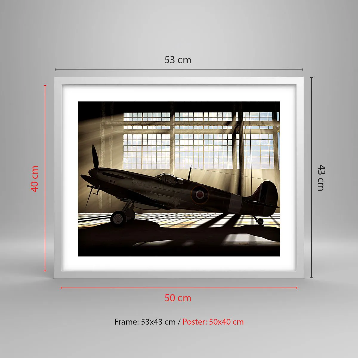 Plakát v bílém rámu - Odpočinek bojovníka - 50x40 cm