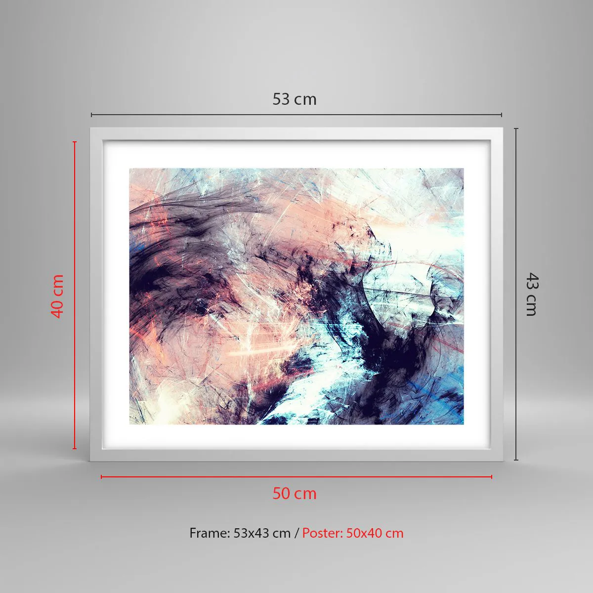 Plakat w białej ramie - Poczuj wiatr - 50x40 cm