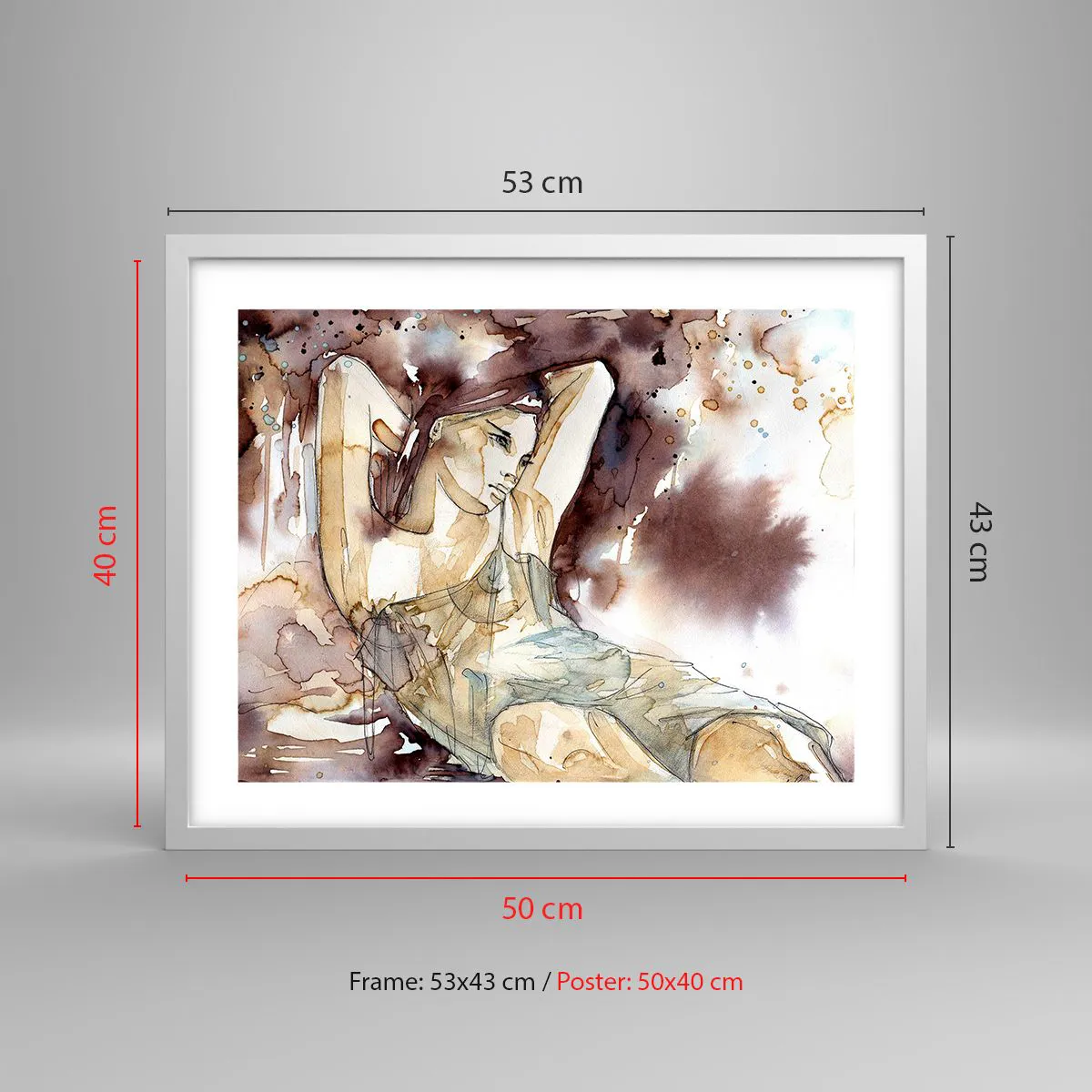 Poszter fekete keretben - Lila hangulatban - 50x40 cm