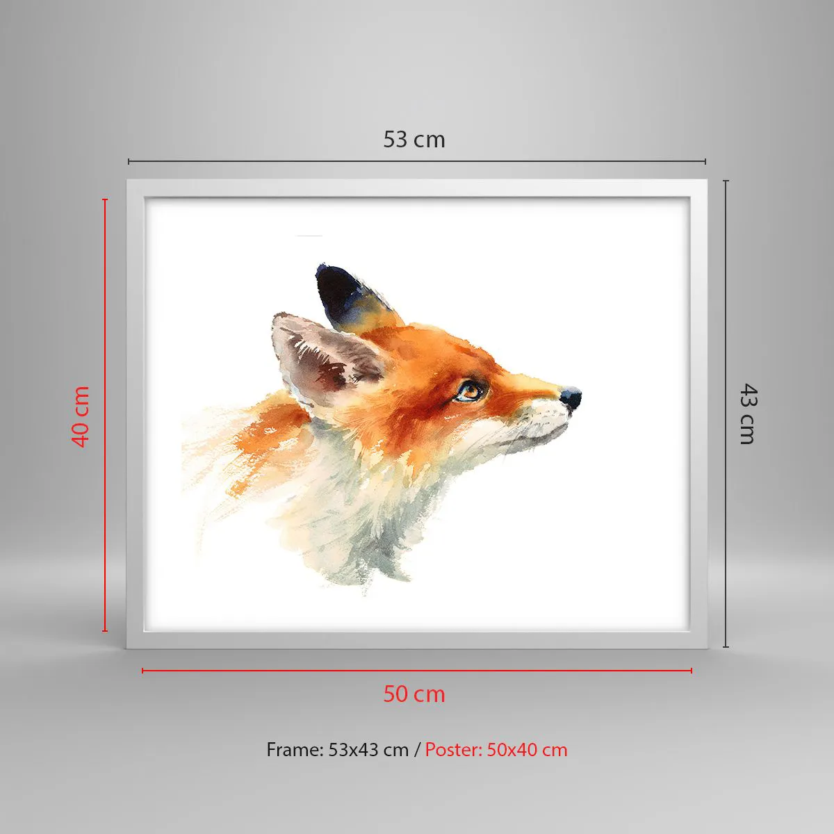 Poster in einem weißen Rahmen - Man kann nie vorsichtig genug sein - 50x40 cm