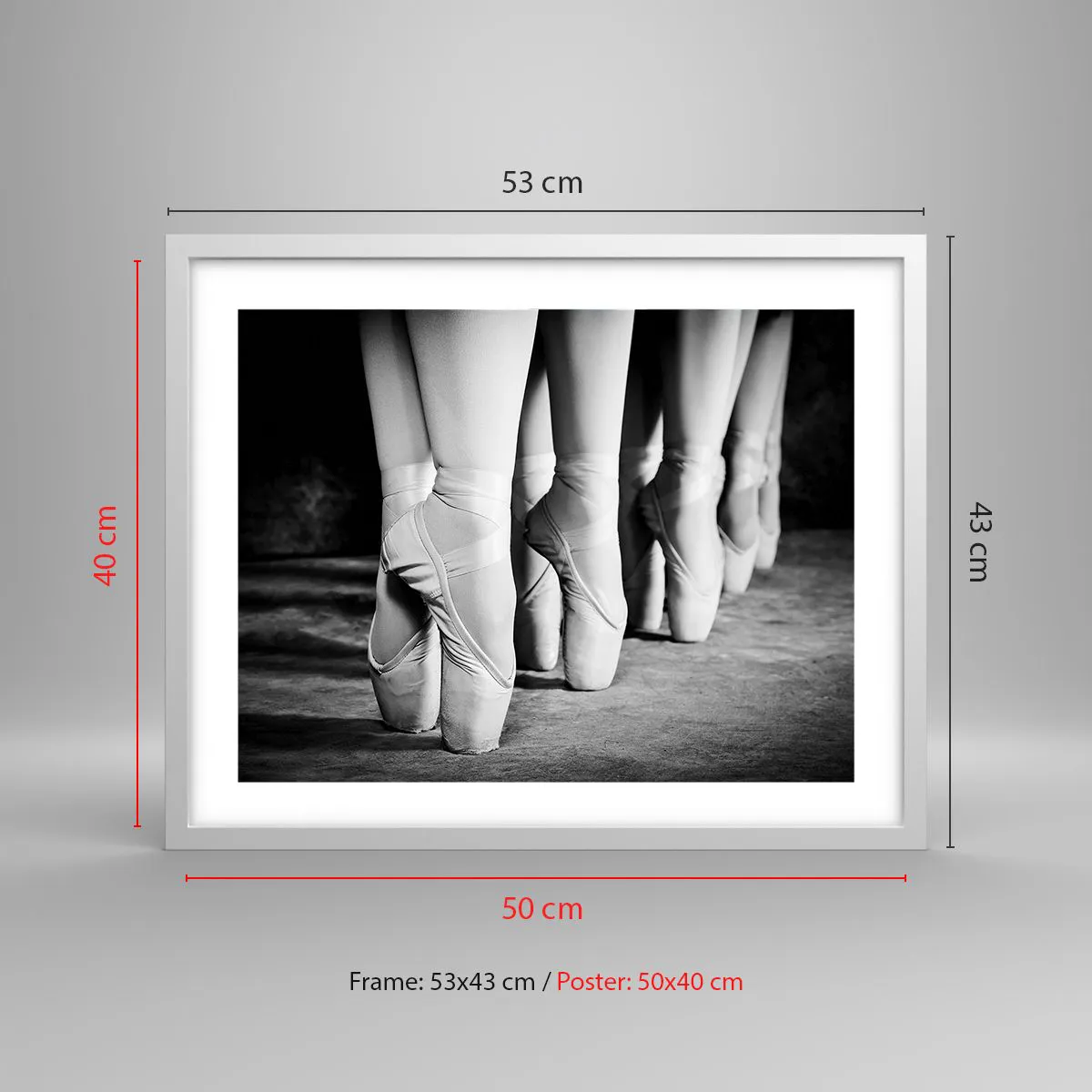 Affiche dans un cadre blanc - Poster - Ensemble, simple - 50x40 cm