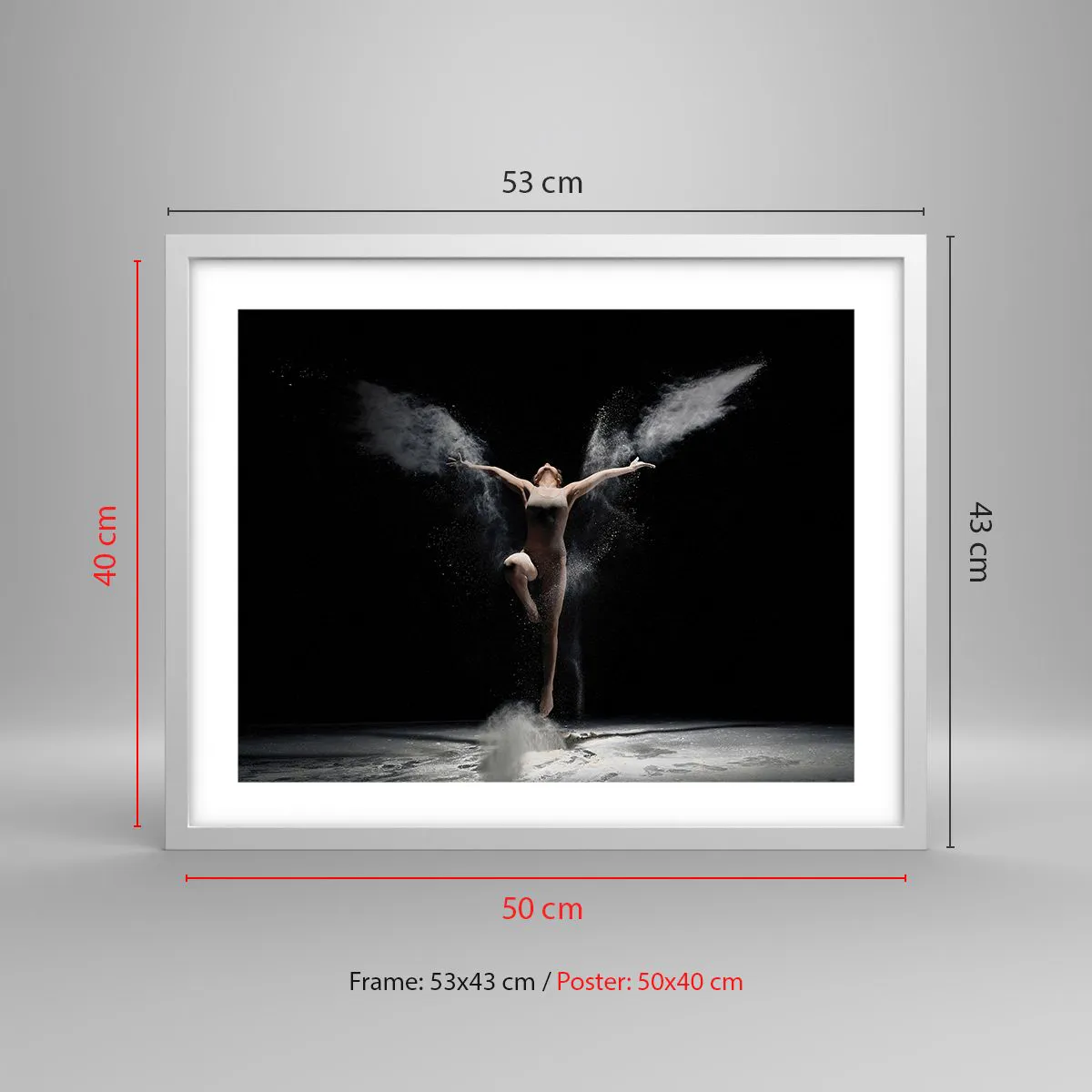 Poster in einem weißen Rahmen - Elfen existieren - 50x40 cm