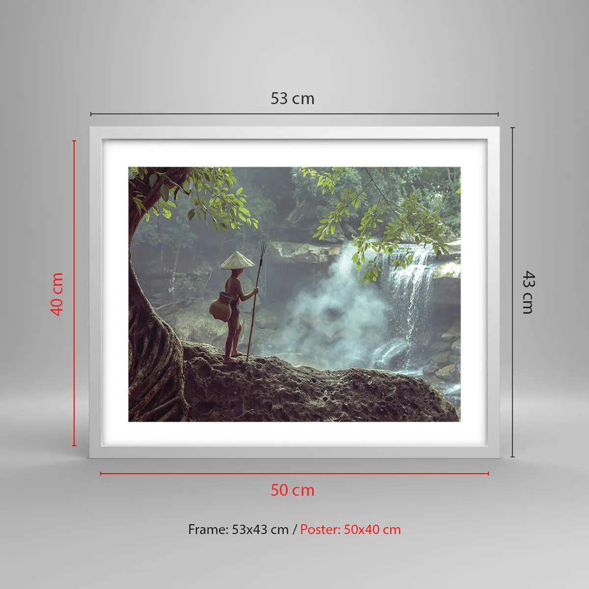 Affisch i vit ram - Vän med naturen - 50x40 cm