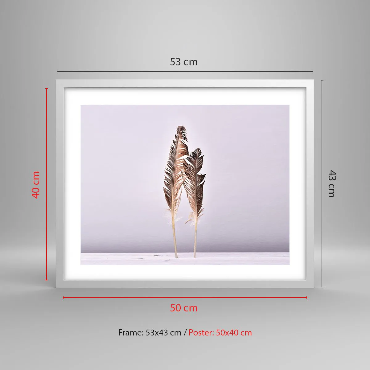 Poster in einem weißen Rahmen - Gegen das Nichts - 50x40 cm