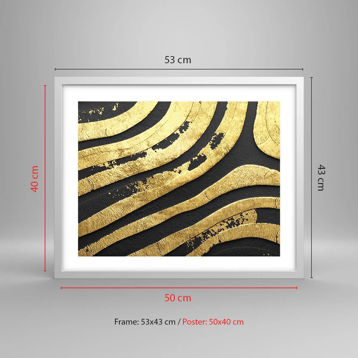 Plakát v bílém rámu - Vše plyne - 50x40 cm