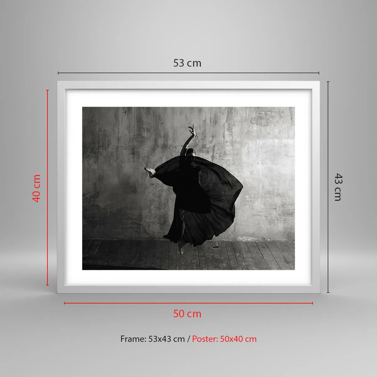 Poster in een witte lijst - Gepassioneerde riem - 50x40 cm