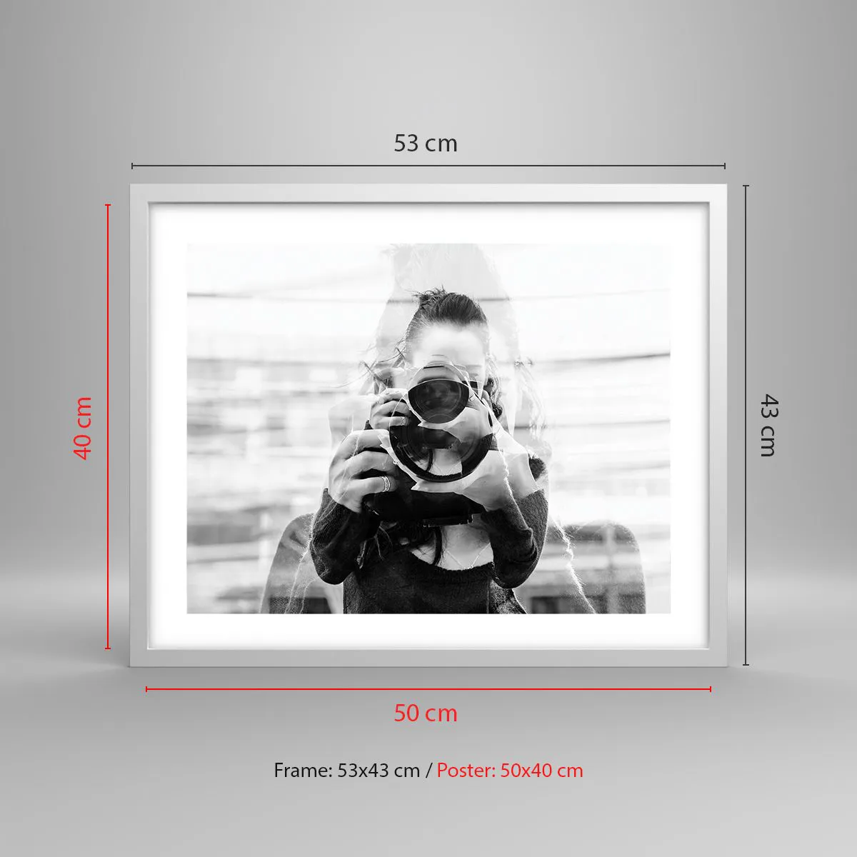 Poster in white frmae - Creator and the Creation - 50x40 cm