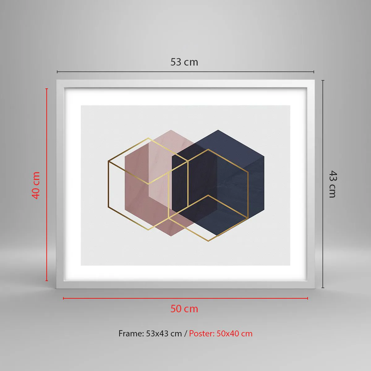 Poszter fekete keretben - Az egyszerűség ereje - 50x40 cm