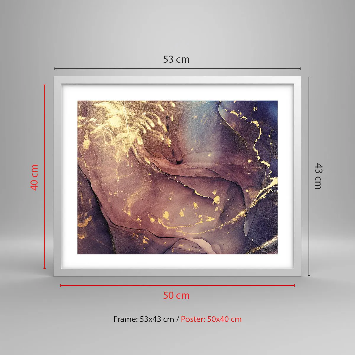 Plakát v bílém rámu - Hmota a duch - 50x40 cm