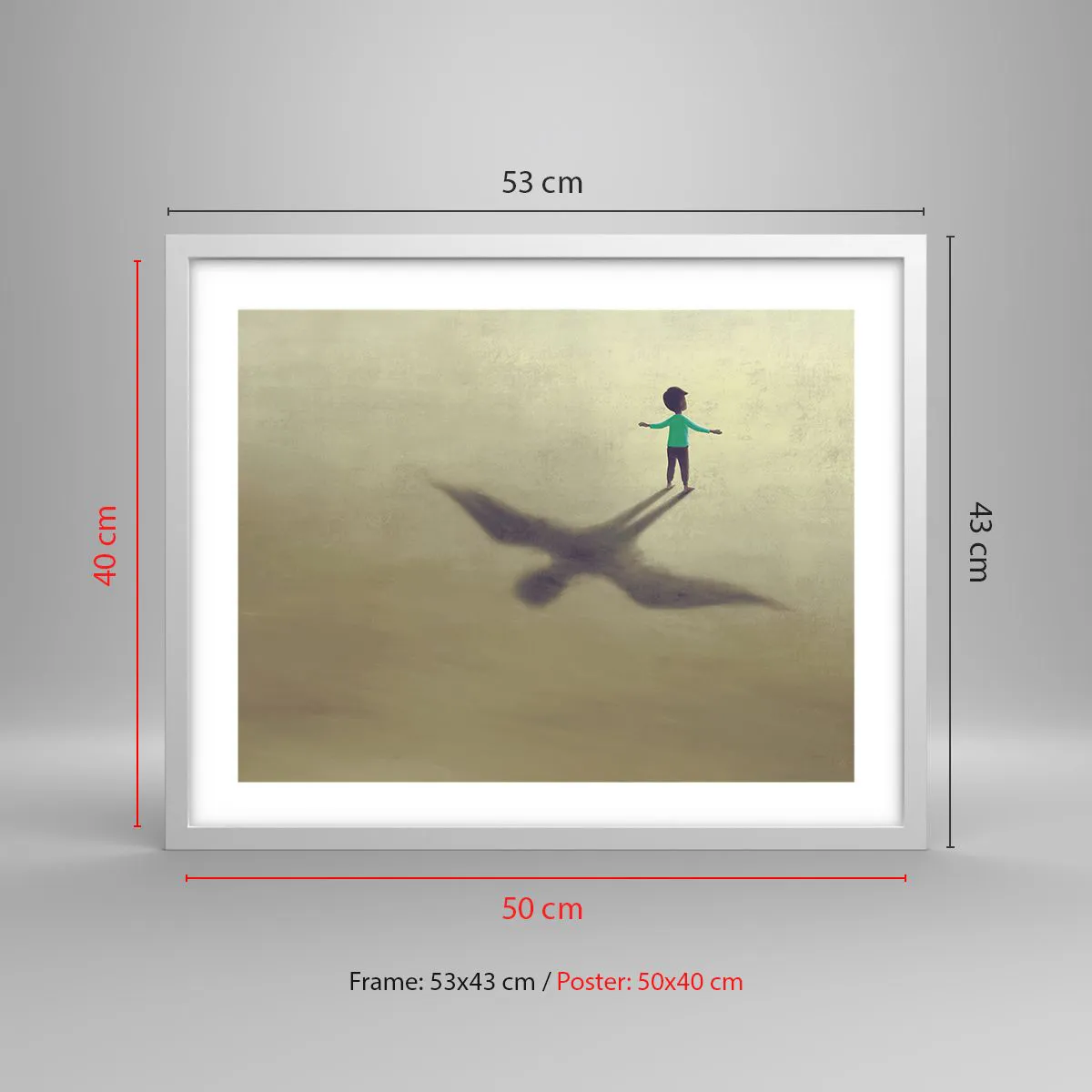 Poster in white frmae - Hero of the Future - 50x40 cm