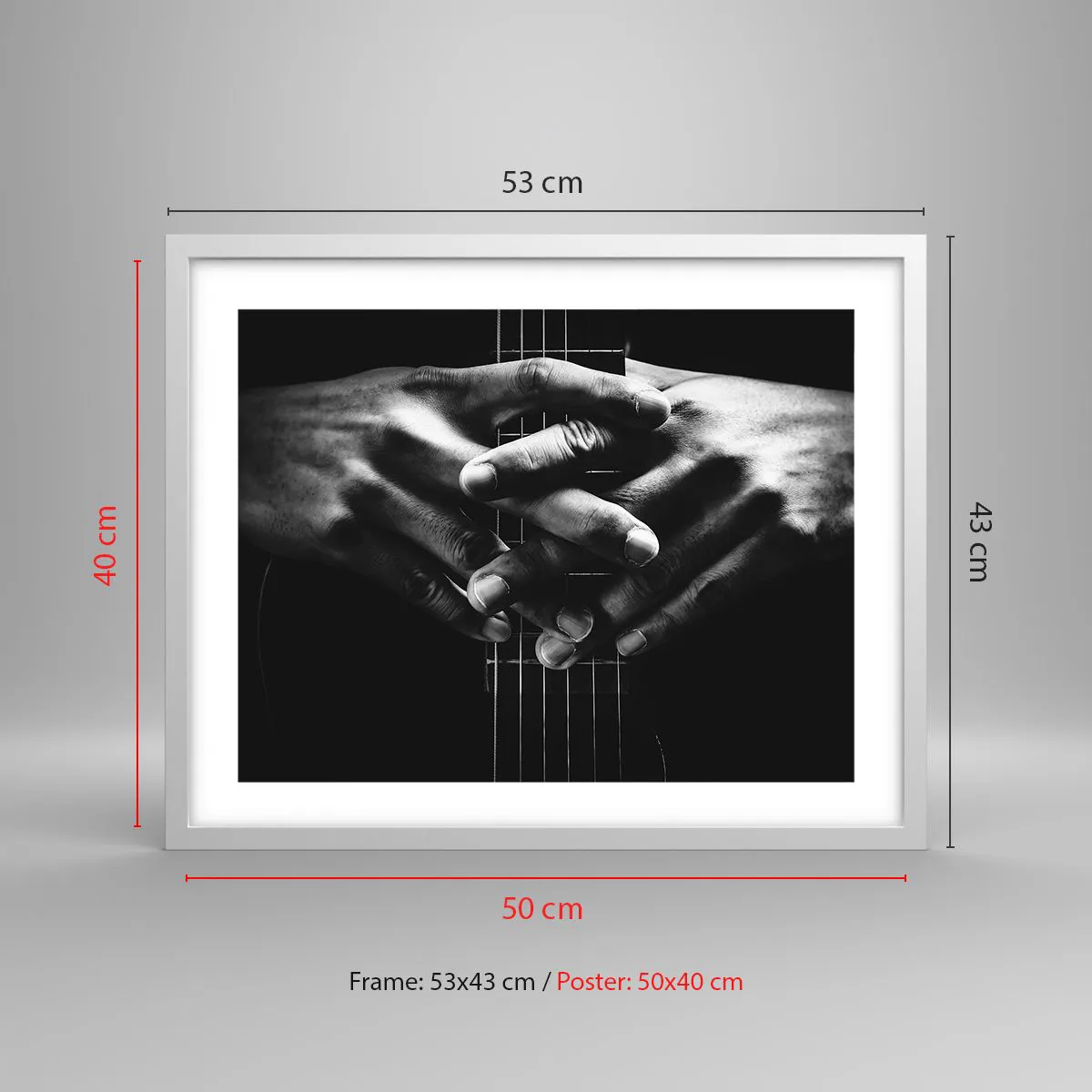 Poszter fekete keretben - Művész imája - 50x40 cm