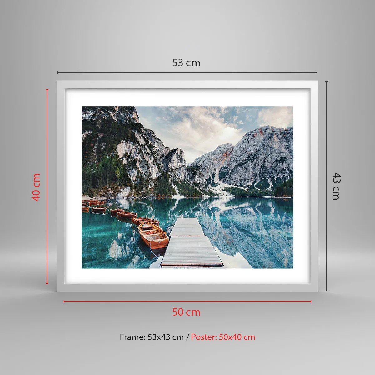 Poster in white frmae - We Will Show You Beauty - 50x40 cm