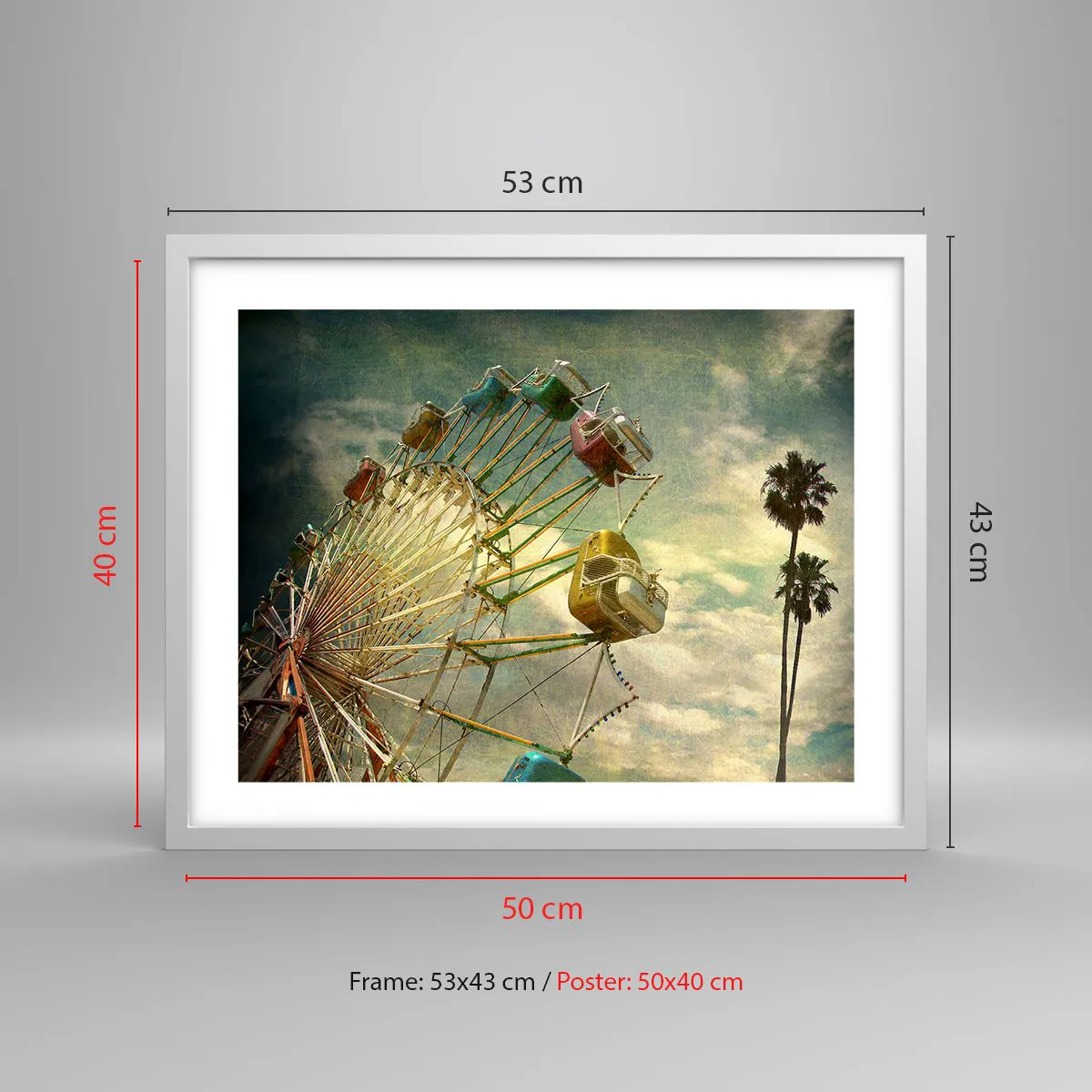 Póster en marco blanco - Será, será un día estupendo.... - 50x40 cm