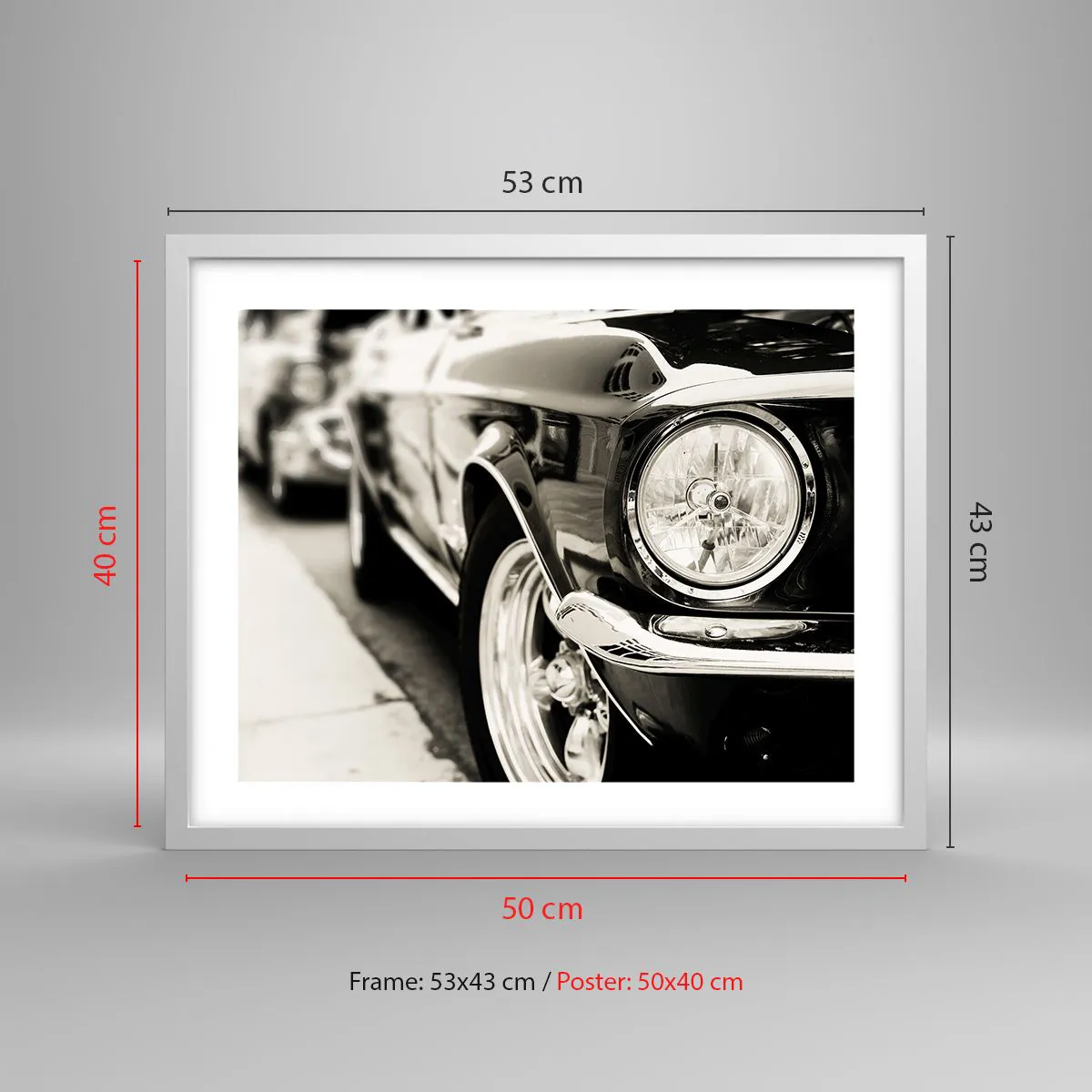 Poster in white frmae - Lasting Shine - 50x40 cm