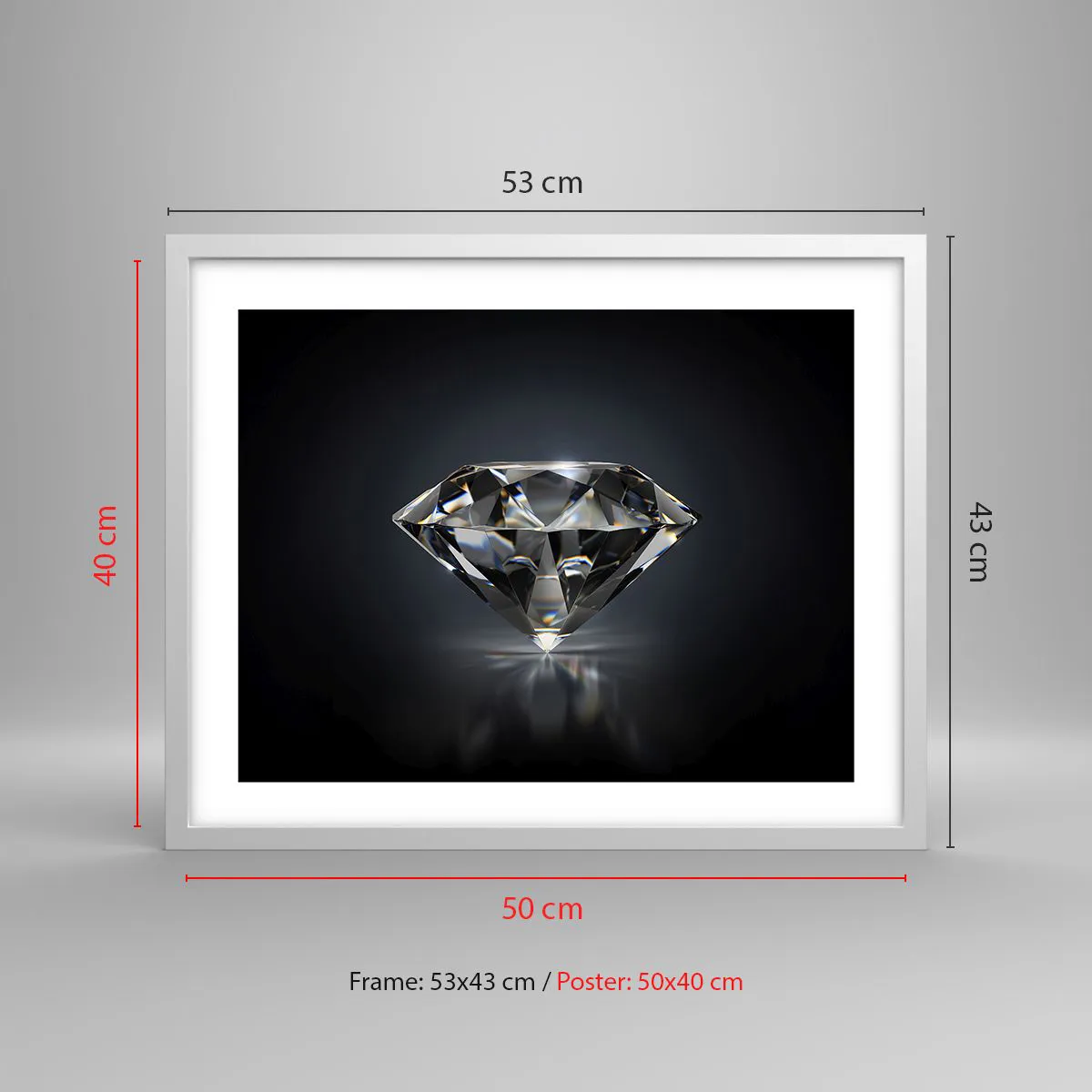 Plakát v bílém rámu - Best girls friend - 50x40 cm