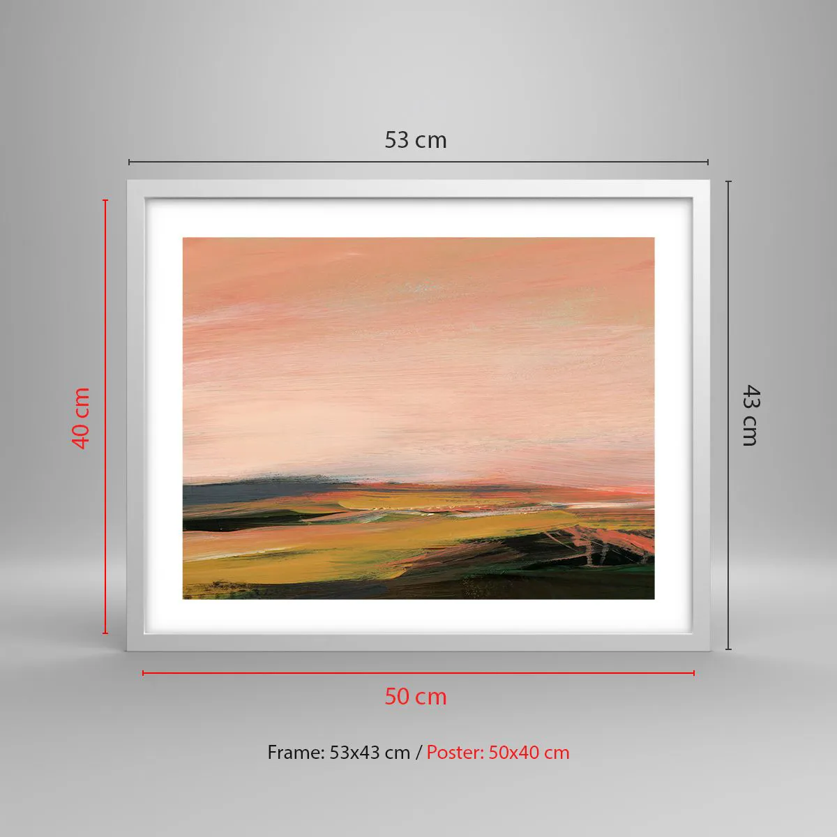 Poszter fekete keretben - Rózsaszínben - 50x40 cm