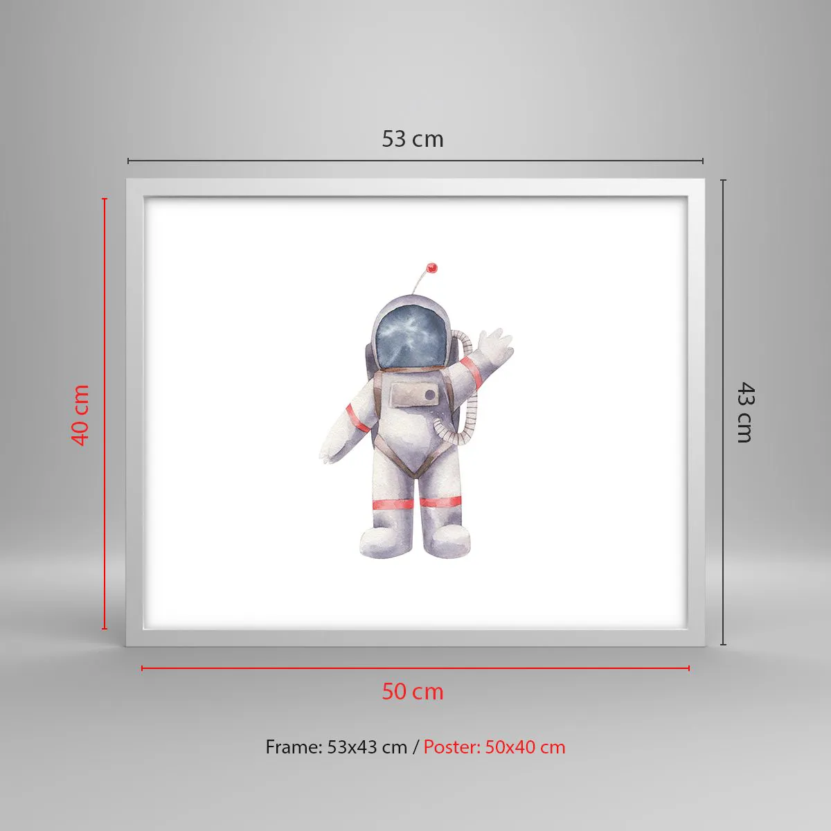 Plagát v bielom ráme - Tak zatiaľ! - 50x40 cm