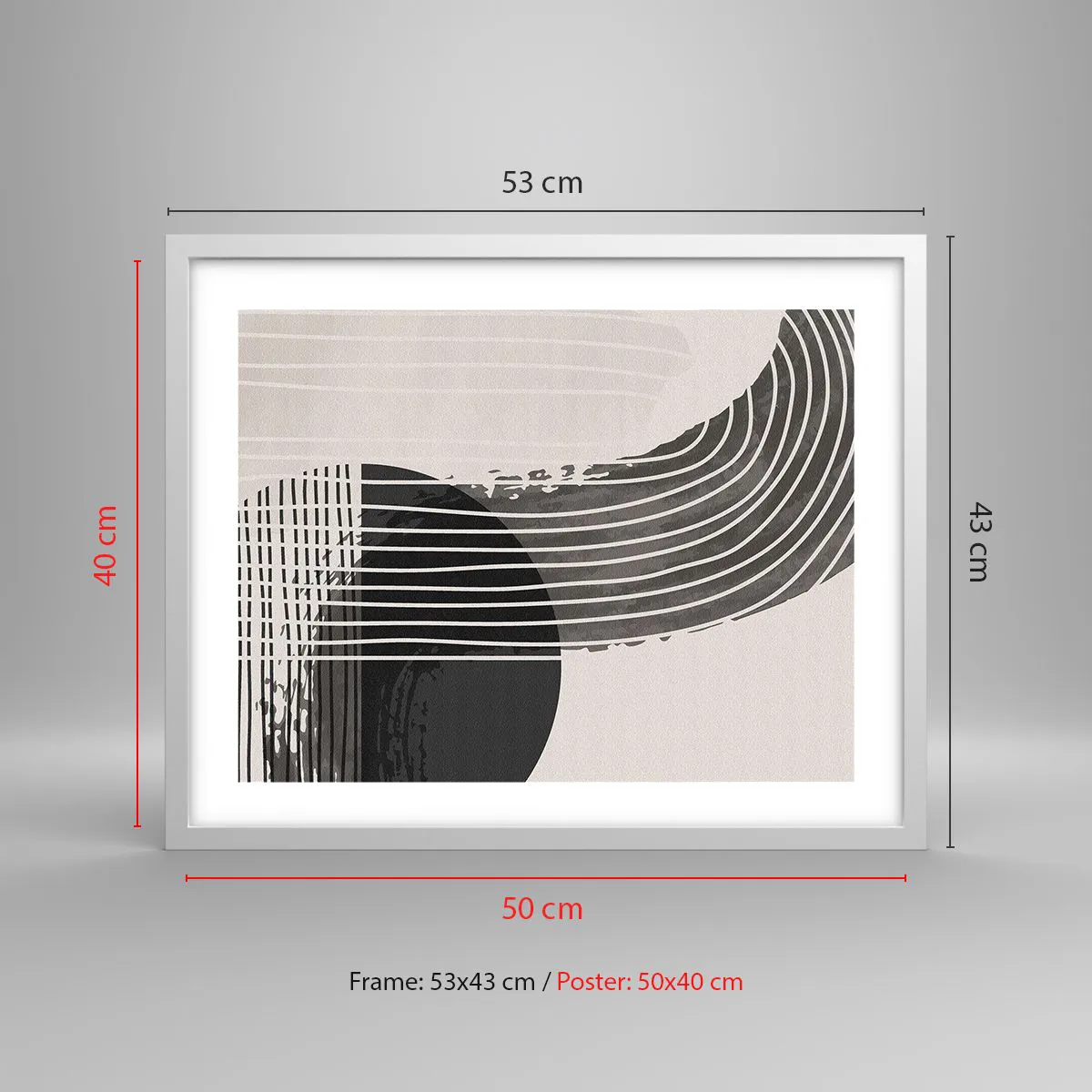 Poster in cornice bianca - Andata e ritorno - 50x40 cm