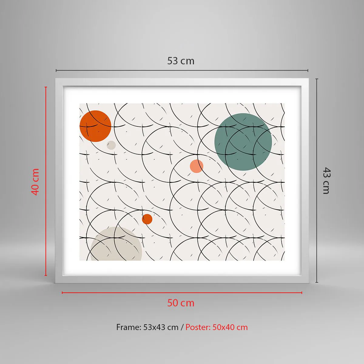 Plakát v bílém rámu - V duchu pop-artu - 50x40 cm