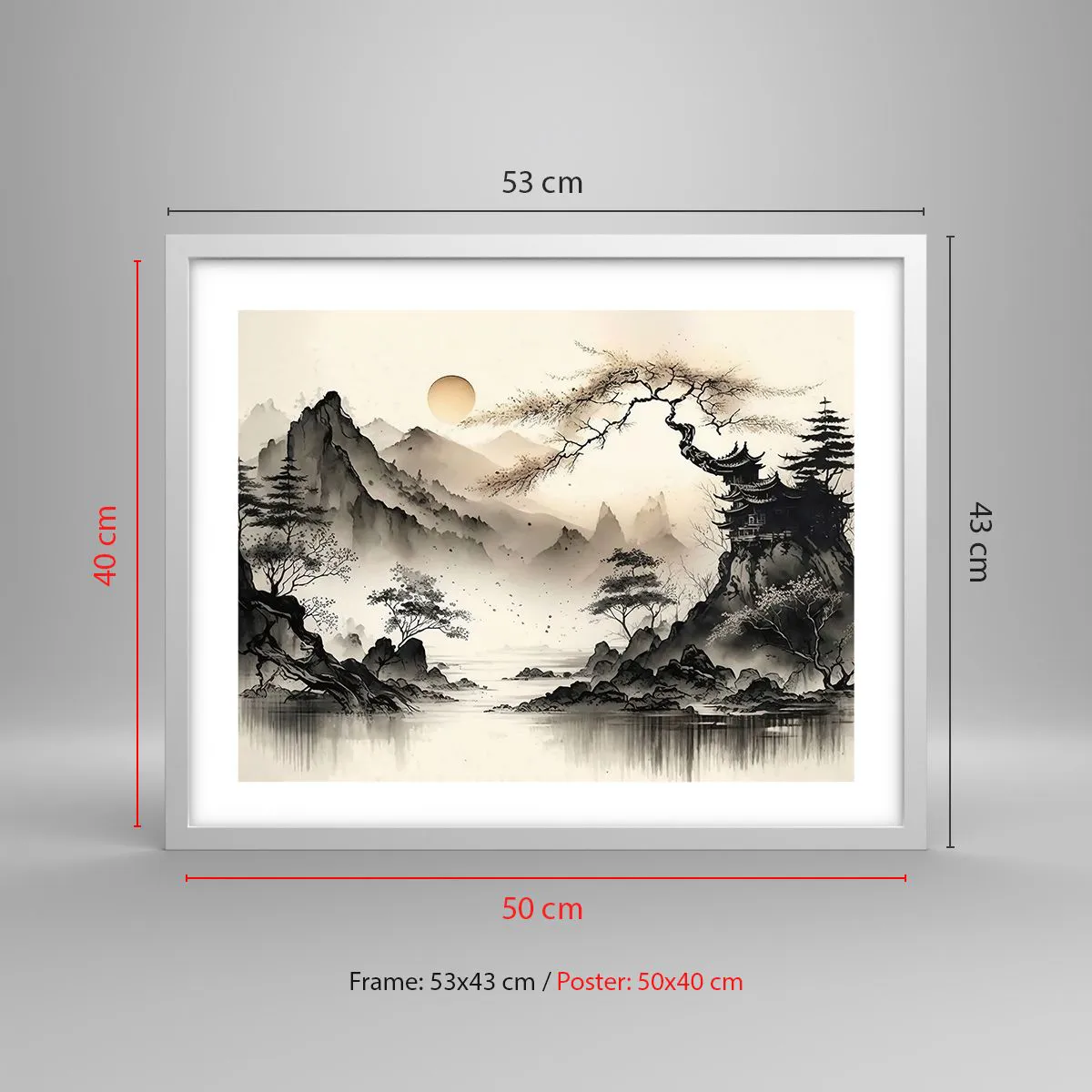 Affiche dans un cadre blanc - Poster - Le charme unique de l'Orient - 50x40 cm