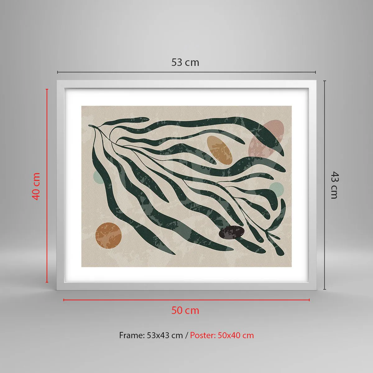 Plakát v bílém rámu - Uprostřed zeleně - 50x40 cm