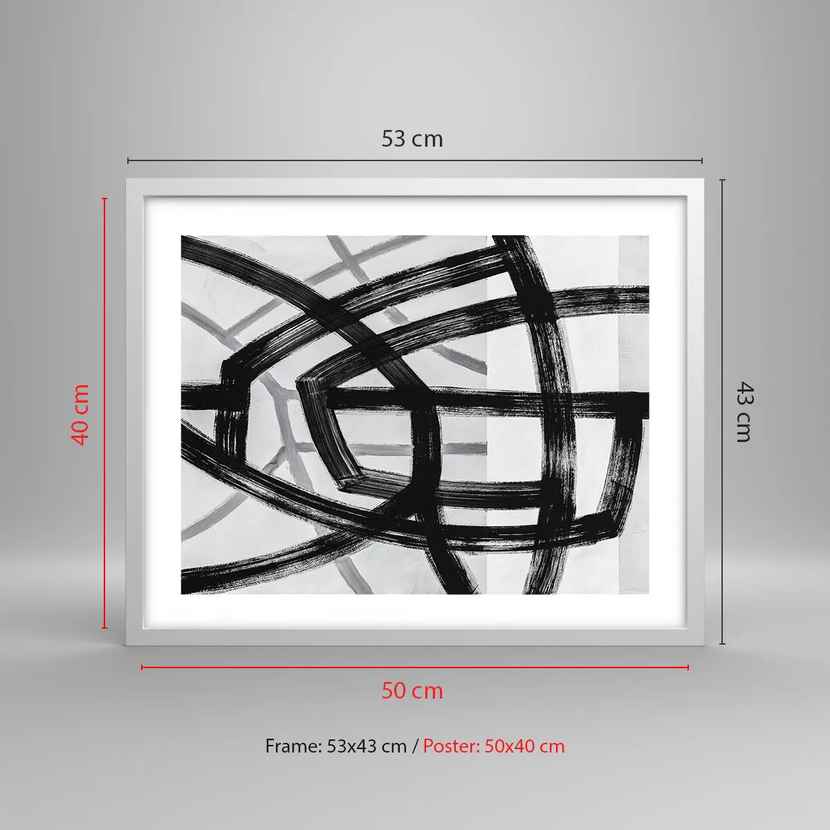 Poster in white frmae - Building Depth - 50x40 cm