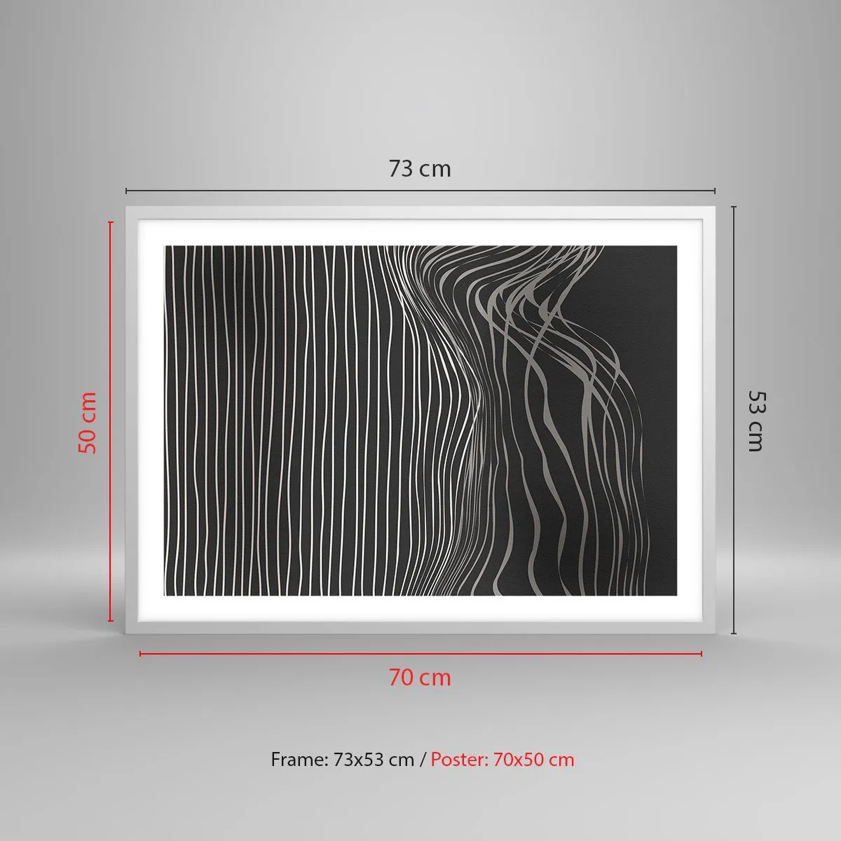 Affiche dans un cadre blanc - Poster - Rythme et accent - 70x50 cm