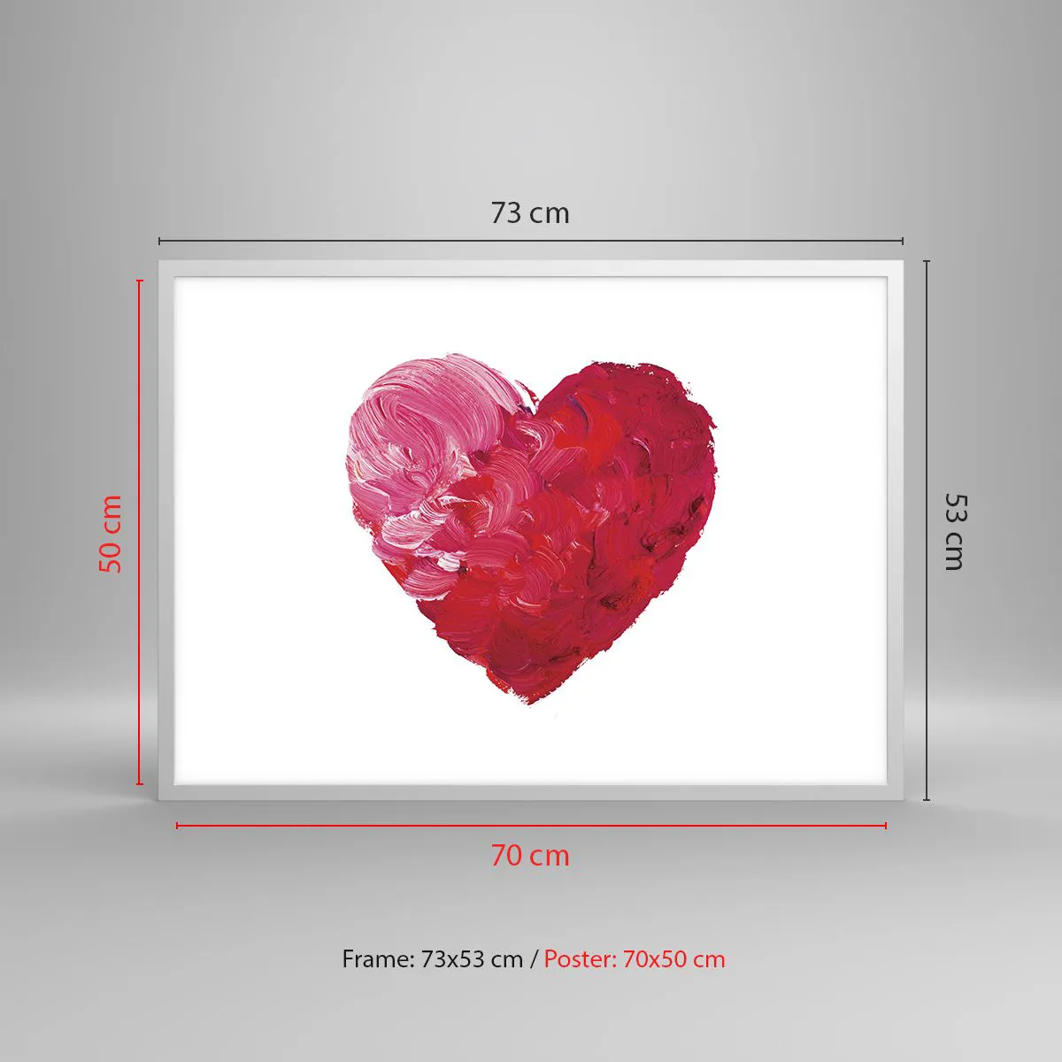 Affisch i vit ram - All you need is love - 70x50 cm