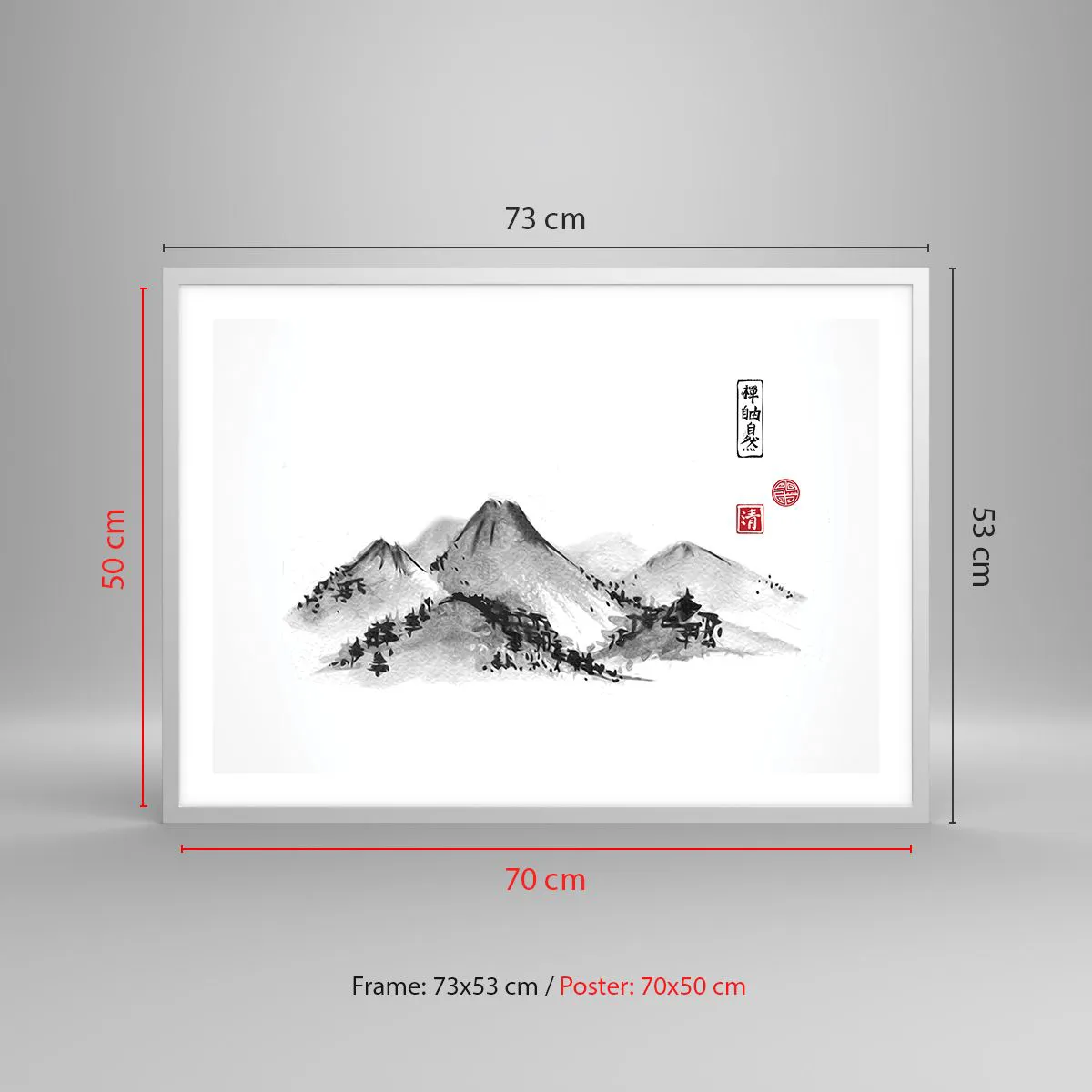 Póster en marco blanco - Más allá de lo lejano - 70x50 cm