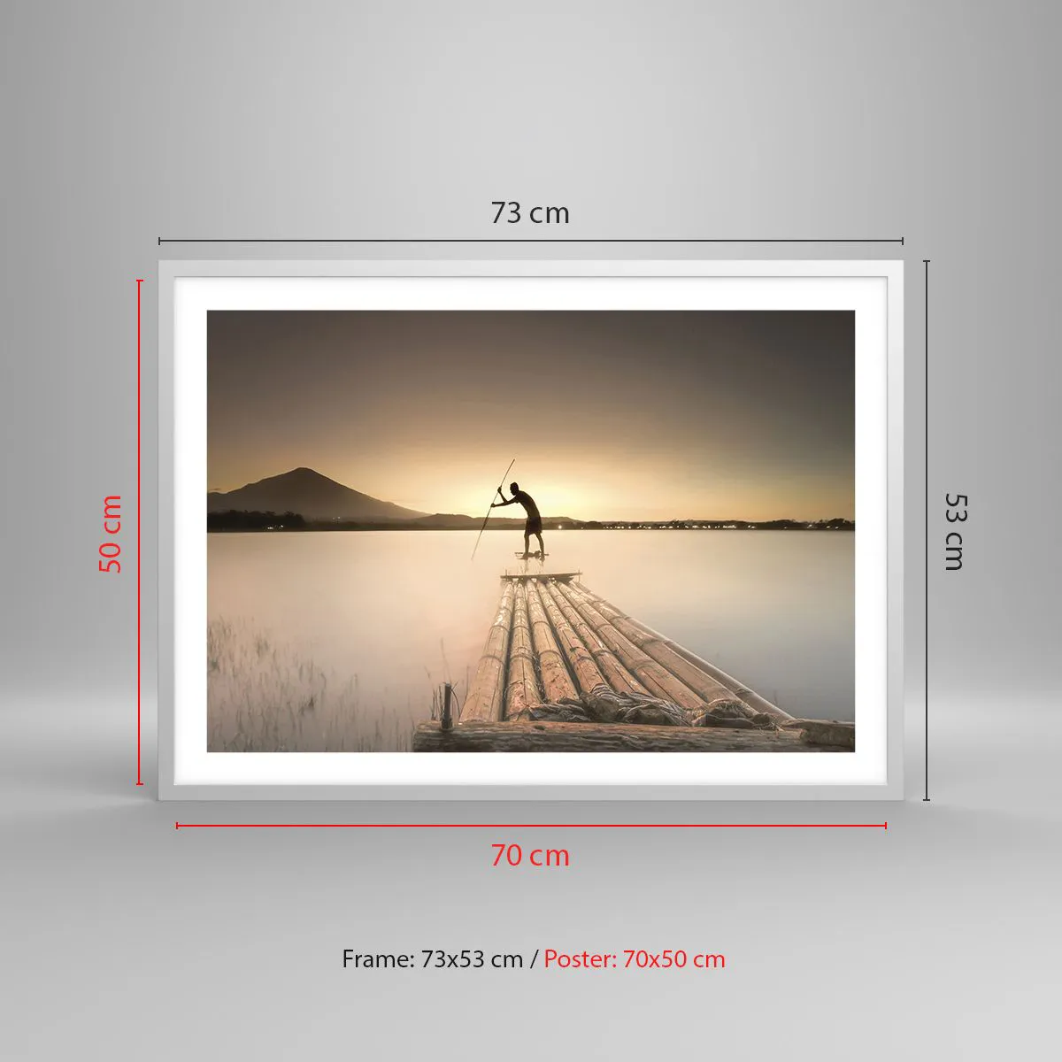 Affisch i vit ram - Före avkoppling - 70x50 cm