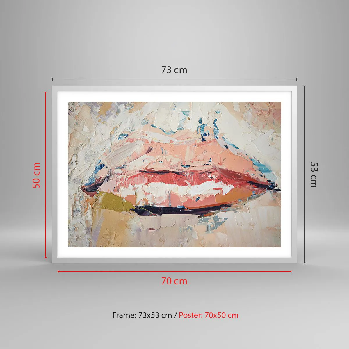 Affisch i vit ram - Väcker sinnen - 70x50 cm