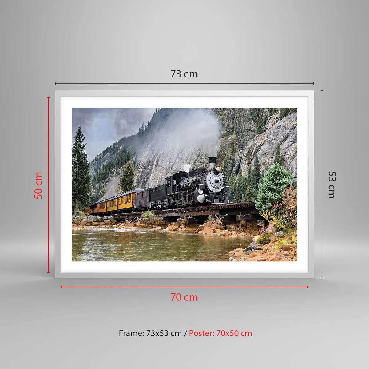 Plakat w białej ramie - A dokąd to? Dokąd? - 70x50 cm