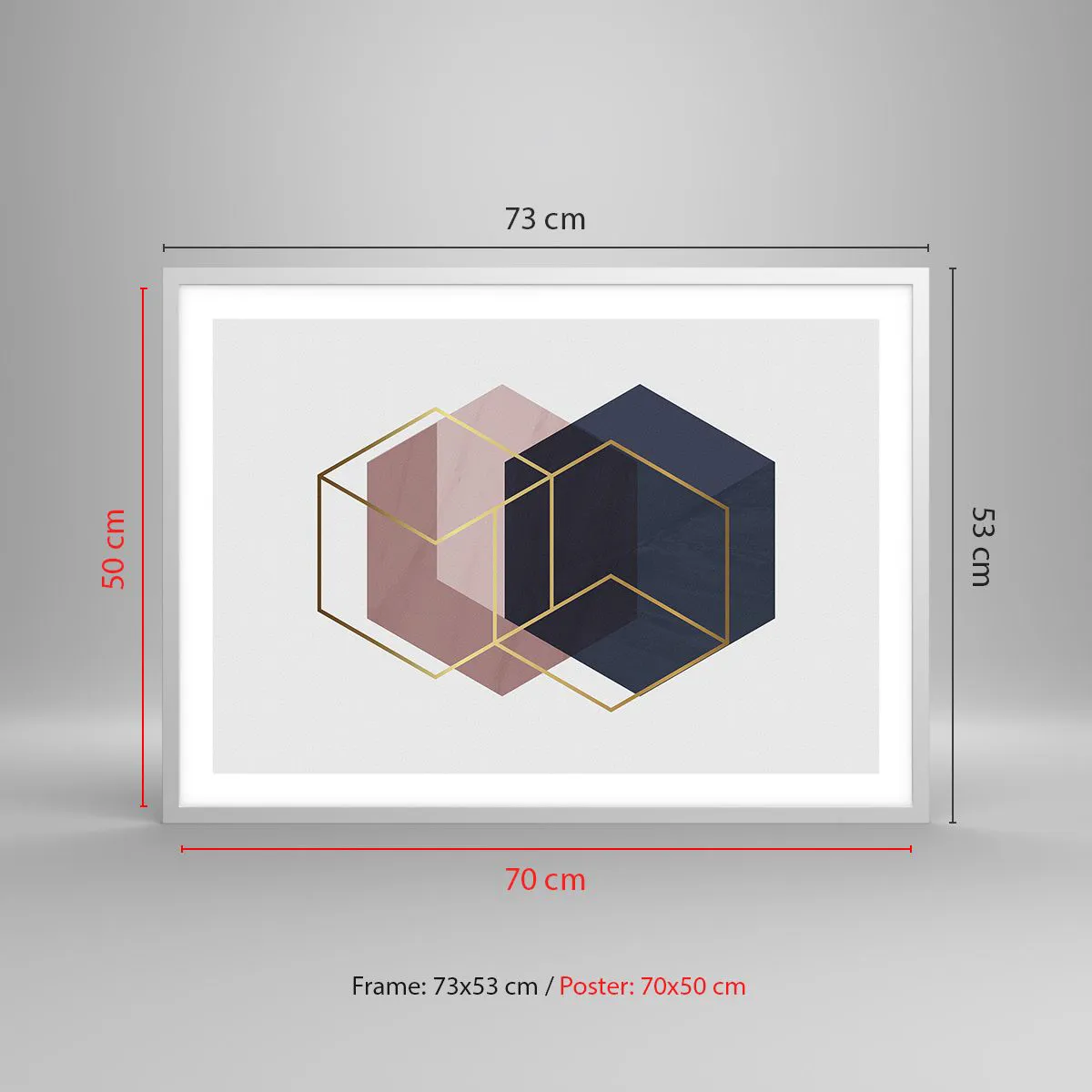 Poster in einem weißen Rahmen - Die Kraft der Einfachheit - 70x50 cm
