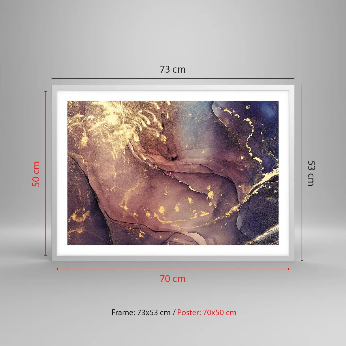 Affiche dans un cadre blanc - Poster - Matière et esprit - 70x50 cm