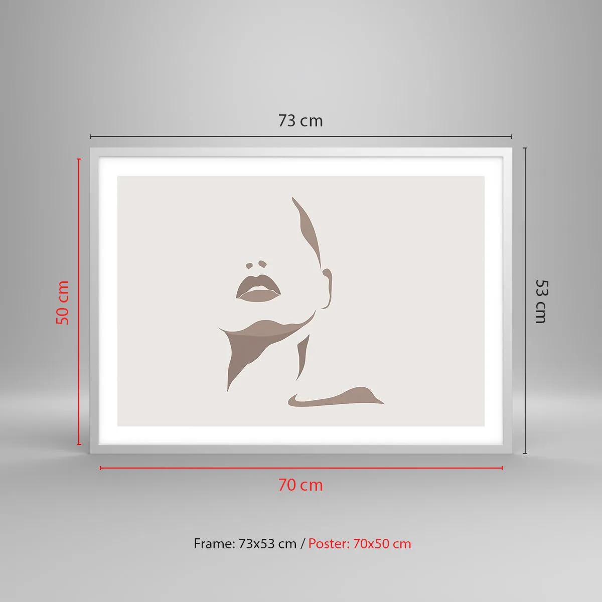 Poszter fekete keretben -  Fényből és árnyékból létrehozott - 70x50 cm