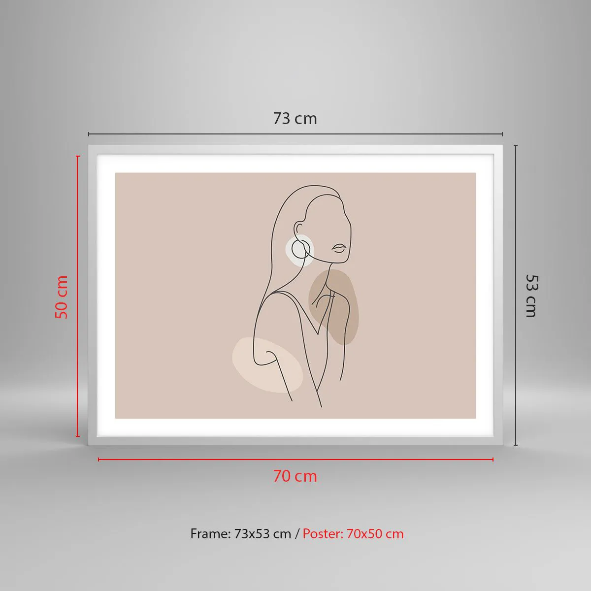 Poster in cornice bianca - Icona di giovinezza - 70x50 cm