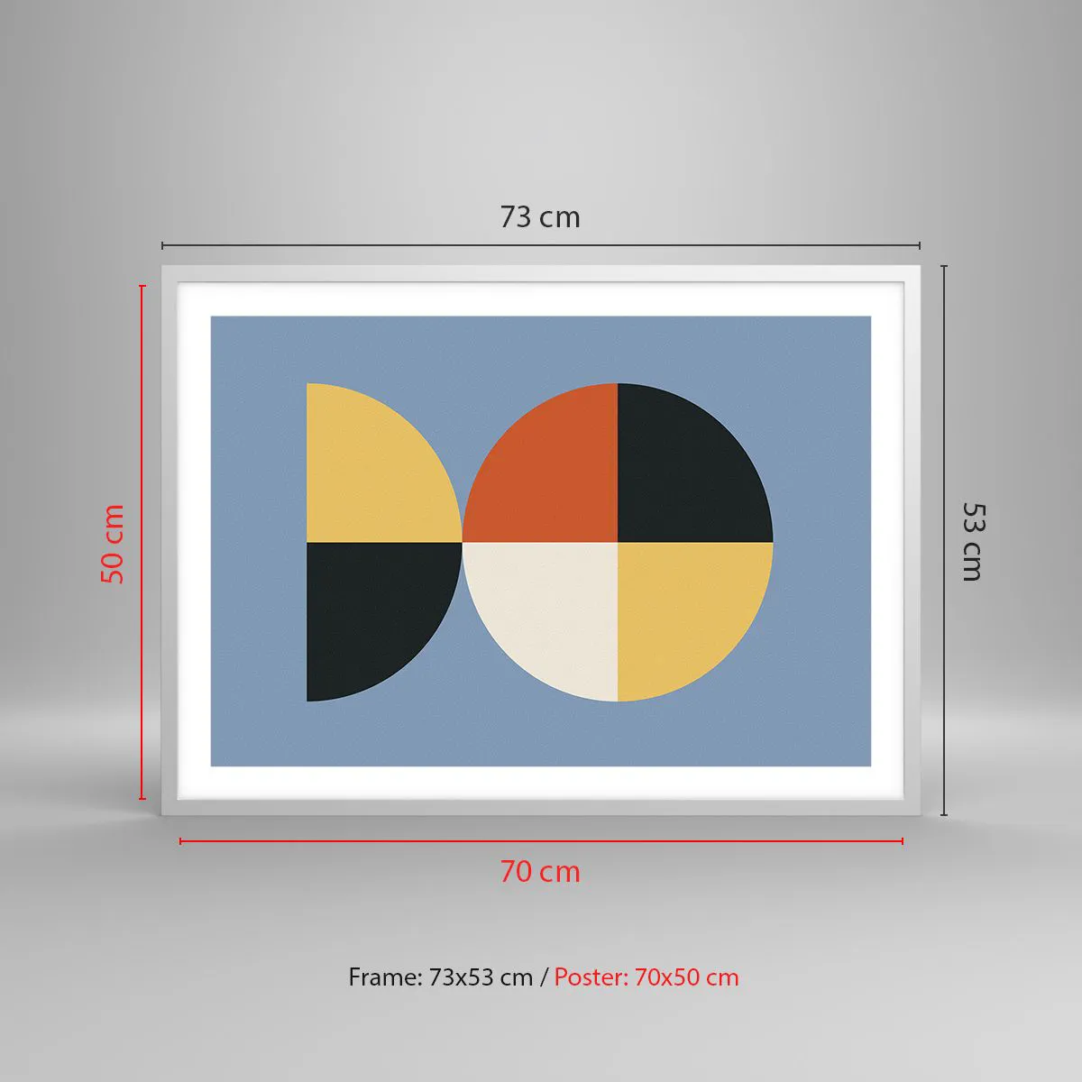 Plakat w białej ramie - Patrz i licz - 70x50 cm