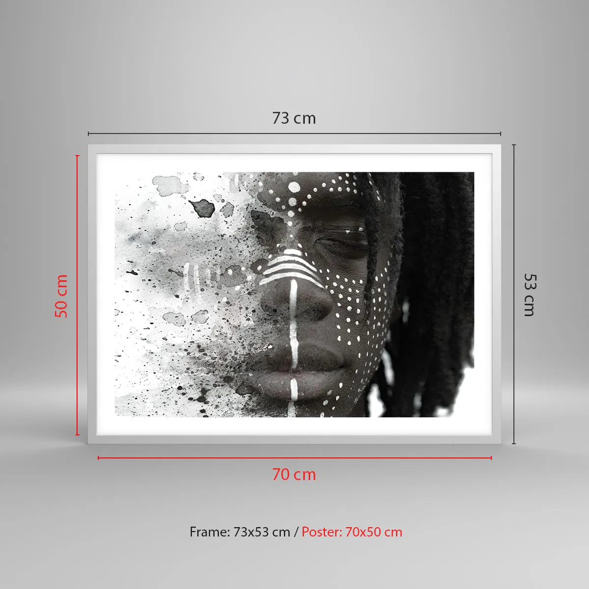 Affiche dans un cadre blanc - Poster - Découvrez l'esprit primal - 70x50 cm