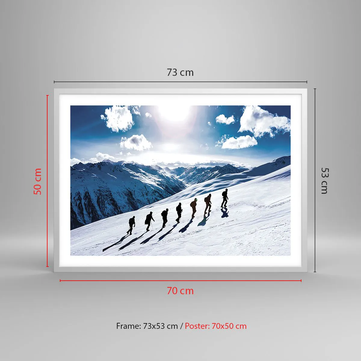 Plagát v bielom ráme - Tím dobývateľov - 70x50 cm