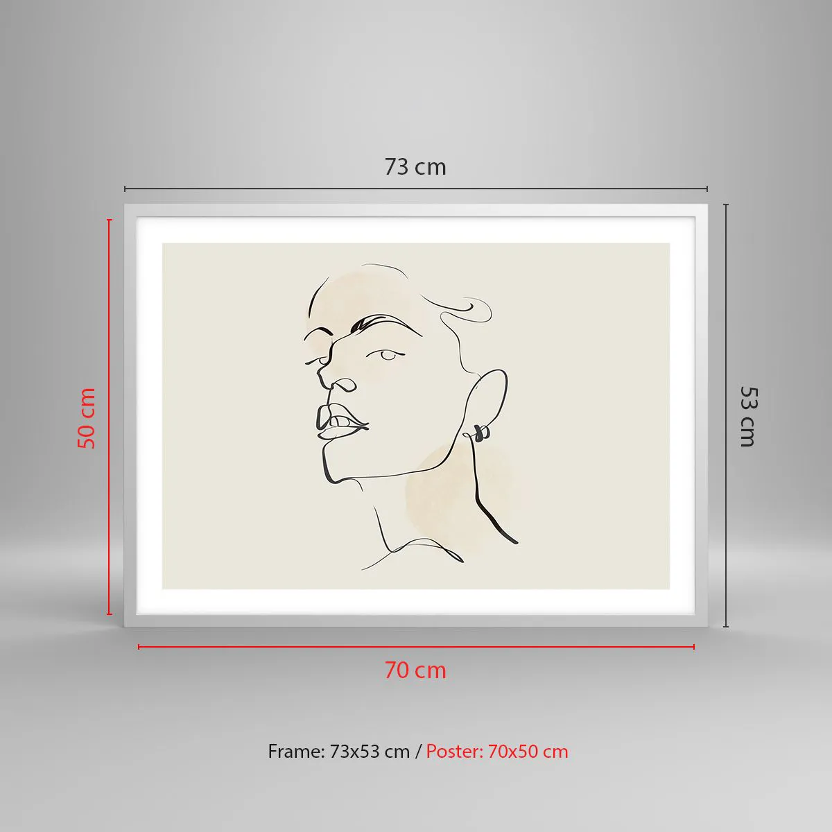 Poszter fekete keretben - Büszke tekintet - 70x50 cm