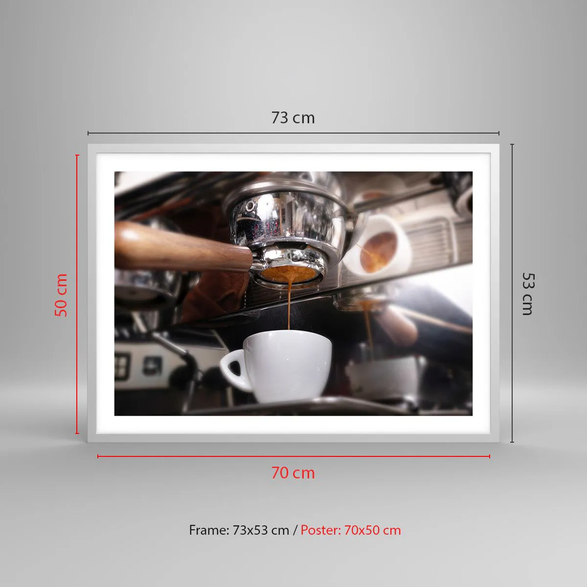 Poster in einem weißen Rahmen - Gute Zeit des Tages - 70x50 cm