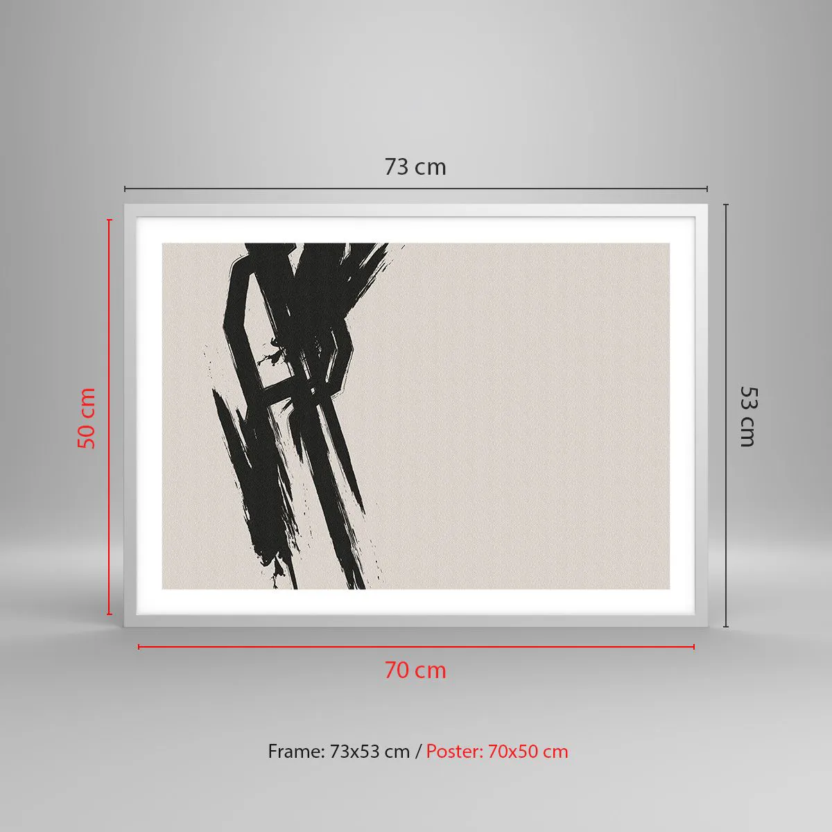 Poster in einem weißen Rahmen - Unaufhaltsamer Trieb - 70x50 cm