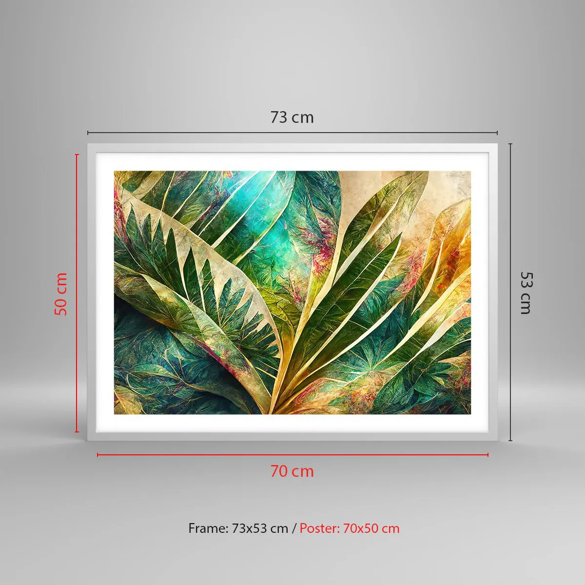 Poster in cornice bianca - I colori dei tropici - 70x50 cm