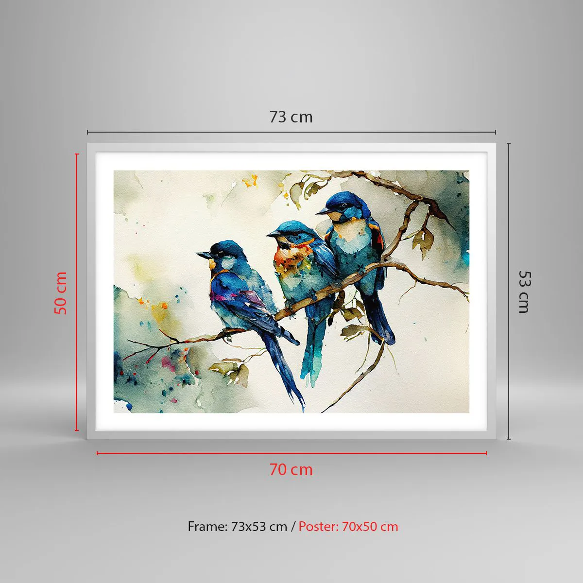 Affiche dans un cadre blanc - Poster - A-t-il été offensé ? - 70x50 cm